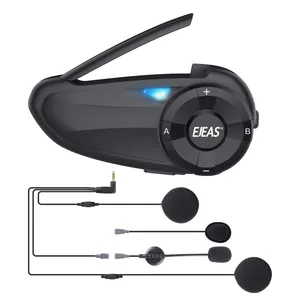 Ejeas Q7 Motor Helm Intercom Bt 5.1 Motorfiets Draadloze Headset 800M Interphone Speaker Handsfree Walkiehelm Talkie