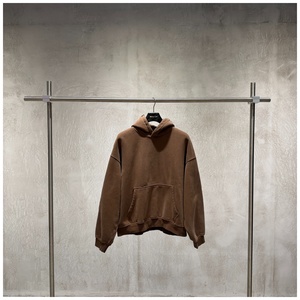 <span class=keywords><strong>Sweat</strong></span> à capuche unisexe ample et épais 400g, style vintage délavé, rétro, streetwear décontracté pour homme urbain - Product Image 3