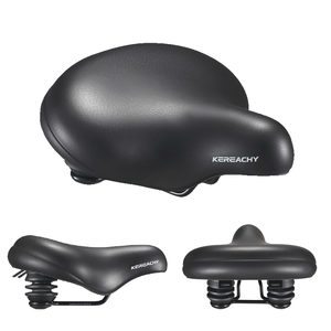 KEREACHY Design personnalisé en usine <span class=keywords><strong>selle</strong></span> <span class=keywords><strong>de</strong></span> vélo électrique en cuir PVC super large et épais coussin <span class=keywords><strong>de</strong></span> siège imperméable et confortable - Product Image 1