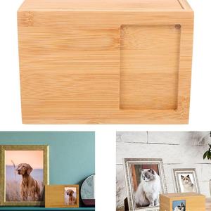 Wooden Pet Urn Rectangle <b>Ash</b> Storage Box Secure Dog Memorial Home <b>Keepsake</b> - Product Image 3