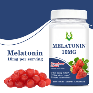 OEM Melatonin 10MG Gummies Strawberry Flavor Promotes Sleep Fall Asleep Faster Stay Asleep Longer 100%Drug Free - Product Image 5