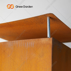 Grand foyer à bois personnalisé pour le jardin, le patio et l'extérieur-Bois de chauffage rond en acier corten et métal. - Product Image 4