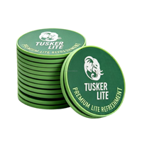 Cadeaux promotionnels personnalisés avec logo, objets publicitaires ronds, supports marketing, sous-verres en PVC, couleur et taille personnalisées