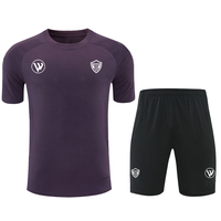 Uniforme de Fútbol para Hombre, 100% Poliéster, Ropa Deportiva Transpirable, Jersey, Pantalones Cortos para Correr, Entrenamiento, Manga Corta, Secado Rápido