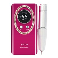 Machine à ongles électrique professionnelle rechargeable 45000 tr/min, lime à ongles portable sans fil pour l'élimination des ongles en acrylique et en gel