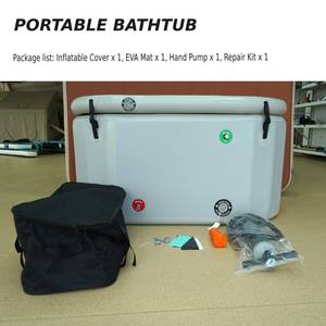 ICEGALAX Portable Moderne Autoportant Gonflable Plongeant Froid Glace <span class=keywords><strong>Baignoire</strong></span> Baignoires Confortables avec Accessoire Égouttoir - Product Image 5