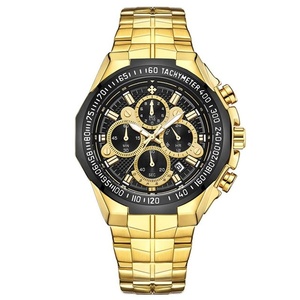 Reloj de Hombre de Acero Inoxidable de Lujo OEM ODM, 45 mm, Deportivo, Resistente al Agua, Cronógrafo, 4 Subesferas, Reloj de Cuarzo - Product Image 1