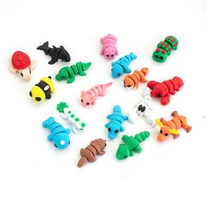 Vashine - Animales de Cristal Flexibles Impresos en 3D, Colección Divertida de Juguetes de Zoológico para Niños, Decoración del Hogar, Juguetes de Animales Coloridos para Niños - Product Image 6