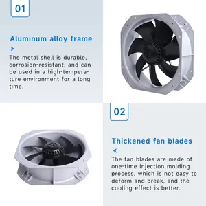 28080 1130CFM Large Air Flow Exhaust Fan Dual Ball Bearing Metal 280*280*80mm 230V Industrial AC Axial Cooling Fan
