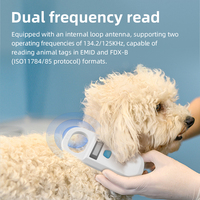 WYUAN W90A 134,2 KHz lector RFID de etiquetas de animales portátil de mano de KHz para mascotas, gatos, perros, peces, ganado, ovejas, microchip escáner inalámbrico ISO11784/85