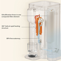 Purificador de Agua Doméstico Inteligente OLANSI W2B con Calentamiento, Dispensador de Agua Eléctrico Automático de Sobremesa con Filtro UF
