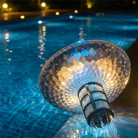 Hochwertiger Großhandel SR007 Schwimmender Bunter LED Selbstreinigender ABS Solar-Pool-Ionisator für Aufstellpools und Kinderpools