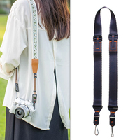 Sangle d'épaule/tour de cou pour appareil photo, tissée sur mesure, qualité supérieure, compatible universellement, avec poignée amovible pour appareils modernes