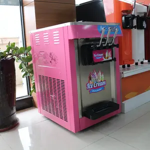 20L/H 22L/H Economic Tabletop/Standing Stainless Steel Commercial Automatic Soft Serve Ice Cream Maker Machine.