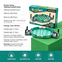 Mini jeu de football de table portable, jouet de combat de football de bureau, matériau ABS, jeu interactif parent-enfant, jeu de compétition pour enfants