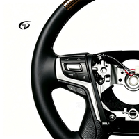 Volant de direction rond en bois de pêche de luxe, compatible avec les modèles Toyota LC200, LC300, Prado 120/150, Hilux, Fortuner, fabrication sur mesure en usine