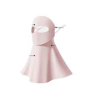 Máscara de protección solar de verano para mujer, protección facial completa, de seda helada, transpirable, con protección UV y cubre cuello, para ciclismo y uso al aire libre. - Product Image 1