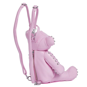Mochila Rosa de Osito de Peluche con Púas y Tachuelas de Estilo Atrevido - Product Image 2