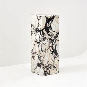 Khách Sạn Sang Trọng Calacatta Violet Travertine Cao Plinth Đứng Hiển Thị Trung Tâm Thấp Trắng Arabescato Viola Marble Plinth Bàn Cà Phê - Product Image 5