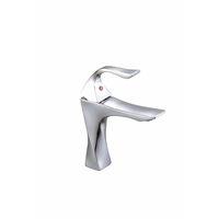 Robinet de lavabo moderne à poignée unique, finition chromée, cartouche céramique, installation monotrou, garantie 2 ans