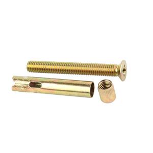 Ancrage de manchon à fente <span class=keywords><strong>plate</strong></span> Ancrage mural zingué et vis vis à béton fraisée, ancre de manchon à tête <span class=keywords><strong>plate</strong></span> robuste - Product Image 1