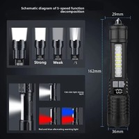 Lampe de poche LED de haute qualité Super lumineuse Rechargeable Portable Ultra puissance lampe torche lanterne de Camping d'urgence en plein air