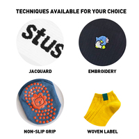 Chaussettes de yoga sans doigts de haute qualité Chaussettes à prise personnalisée Chaussettes de yoga Pilates pour femmes