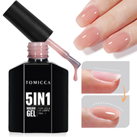 OEM 15ml Gel UV LED Soak-Off sans HEMA ni TPO, non toxique, végétalien, pour extension et renforcement des ongles, rose nude, en flacon