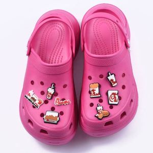 Breloques populaires en caoutchouc écologique pour chaussures, motifs Frites, Poulet frit, Fête, Noël, McDonald's, cadeaux pour enfants, décoration de sabots, DIY - Product Image 2