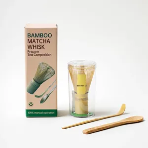 Customization Japanese Style Coffee <b>Tea</b> Set Matcha Whisk 4-Piece Filter Feature Durable Food Grade Color <b>Box</b> Packaging - Product Image 4