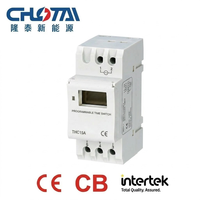 THC-15A 16A Sakelar Timer Digital Terprogram 220V 35mm Pemasangan Rel DIN Pengontrol Waktu LCD Mingguan 16 Grup IP65 Industri