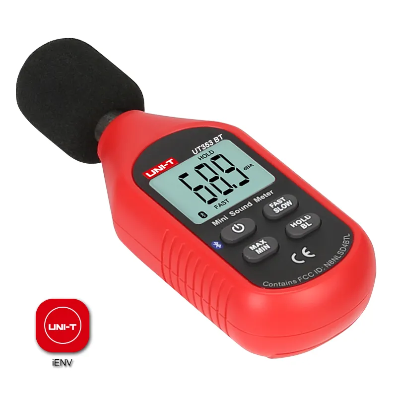 UNI-T UT353BT With Wireless Noise Measuring Instrument db Meter 30~130dB Mini Audio Sound Level Meter