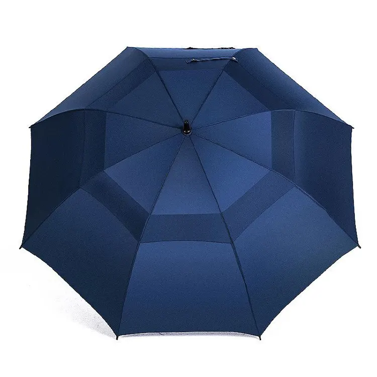 Ticari otomatik açık havalandırmalı Oem Rpet tasarım Golf şemsiyesi özel Logo çift su geçirmez şemsiye