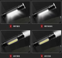 Senter LED EDC Portabel dari Aluminium Alloy T6 Tahan Air IP44 Dapat Diisi Ulang USB Cahaya COB 1000 Lumens 5000K Mini Cahaya Siang Hari.
