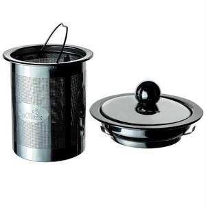 CnGlass عالي الجودة صانعة شاي البورسليكات وعاء قهوة آمن من الموقد مع مصفاة من الفولاذ المقاوم للصدأ - Product Image 2