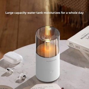 เครื่องพ่นไอน้ำอโรม่าแบบอัลตราโซนิกขนาด 0.5 ลิตร รุ่น New Candlelight Car ใช้พลังงานจาก USB พร้อมโคมไฟสร้างบรรยากาศย้อนยุค ใช้น้ำหอมแบบน้ำ - Product Image 4