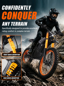 Moto tout-terrain puissante 72V4500W sans balais pour adultes, moto d'exploration, batterie au lithium 72V 4500W, moteur sans balais - Product Image 4