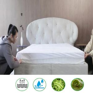 Perlindungan Kasur Total Ritsleting Perlindungan Total Tahan Air Pelindung Kasur Seprai Seprai - Product Image 6