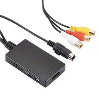 Convertidor de RCA y S-Video Compuesto PAL/NTSC a HDMI, Plug-and-Play, con Escala de Resolución a 1080P, para VCR, DVD, Consolas de Juegos N64, SNES, PS2