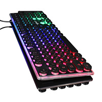Clavier et souris de jeu RVB filaires USB pleine taille Lovingcool Russian Wholesale avec souris lumineuse