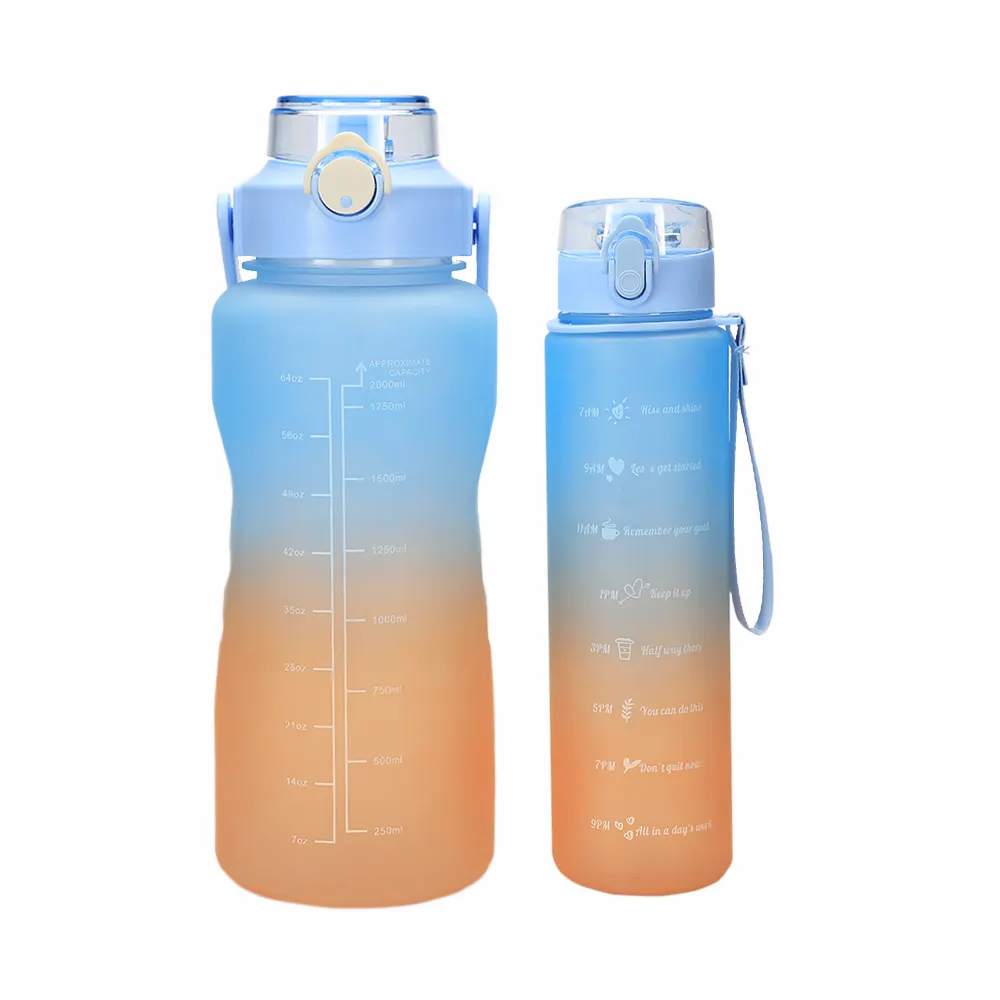 factory new style DIY Water Bottles Outdoor Travel Large-capacity Sing wall Plastic Sports Water Bottle botella de agua