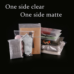 Bolsa de plástico de Mylar mate transparente reutilizable que se puede volver a cerrar al por mayor, bolsa con cremallera para ropa, ropa interior, gorras, calcetines, embalaje - Product Image 2