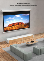 Pantalla de Proyección Portátil 3D FUTURE WS60-WS150 de 120 Pulgadas, Ligera, para Interiores, Blanca Mate, Desplegable, para Montaje en Techo o Pared, ALR, para el Hogar