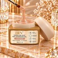 Gel de construction pour extension d'ongles BIN, gel poly pour extension d'ongles, marque privée, sans HEMA, sans TPO, gel de construction semi-permanent