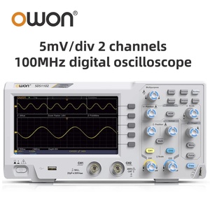 ลดราคา SDS1102 ออสซิลโลสโคปดิจิตอล 5mV/Div 2 ช่องสัญญาณ แบนด์วิดท์ 100MHz อัตราการสุ่มตัวอย่าง 1GS/s หน้าจอ TFT 7 นิ้ว แบบตั้งโต๊ะ 8 บิต - Product Image 1