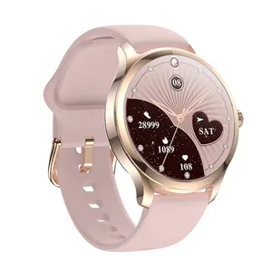 Déesse de la mode 1.32 "montre ronde bracelet intelligent dame femmes Bracelet intelligent Reloj Inteligente Smartwatch montre intelligente