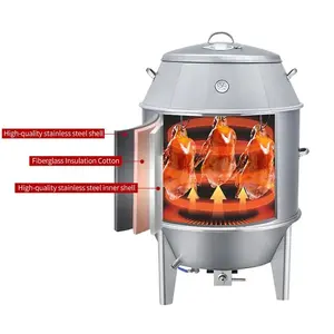 Mới nhất phong cách gas hoặc than peking vịt Lò nướng lò nướng bằng thép không gỉ than rang thịt cừu thịt lợn gà vịt lò