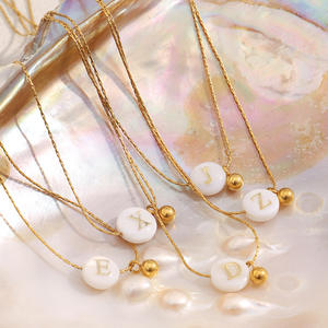 Stilvolle Vintage Edelstahl 18 Karat Gold Gummi Perlen Halskette Zubehör Neu Vielseitig für Europa Amerika Diamant Hauptstein - Product Image 5