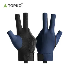 TOPKO Gants de billard stockés respirant et confortable Logo personnalisé Gants de billard de piscine main gauche/droite