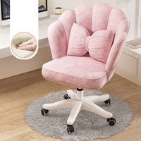 Chaise de bureau pivotante réglable en hauteur pour maquillage, étude, jeu, chaise de coiffeuse pour chambre de fille, chaise d'ordinateur